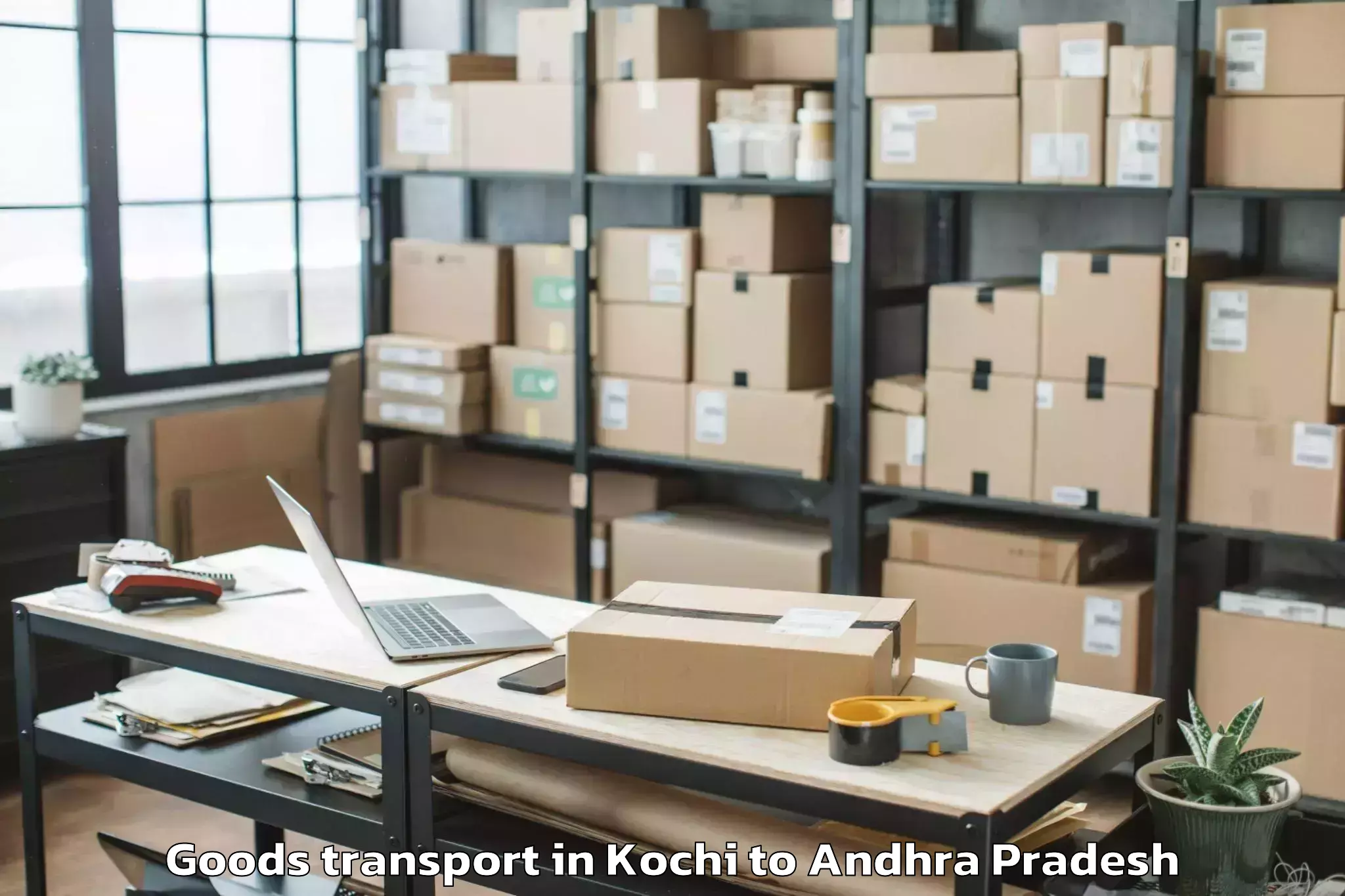 Kochi to Cuddapah Airport Cdp Goods Transport Booking